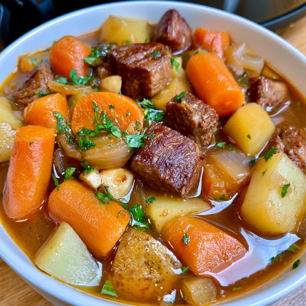 cozy fall crockpot beef stew