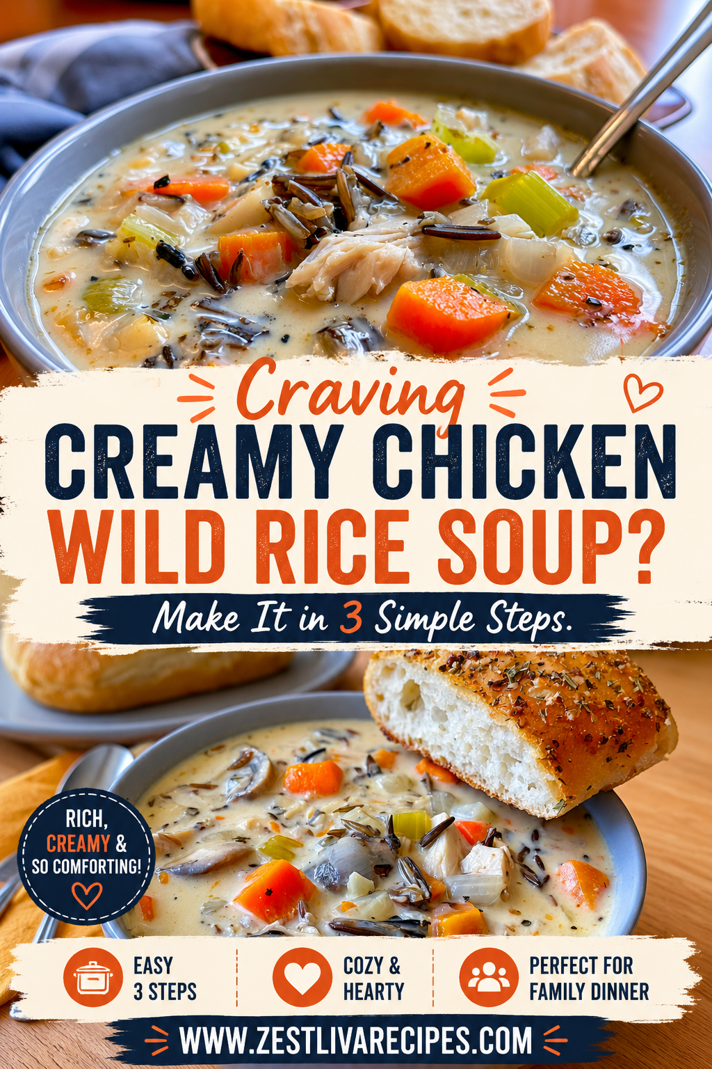 creamy chicken wild rice soup