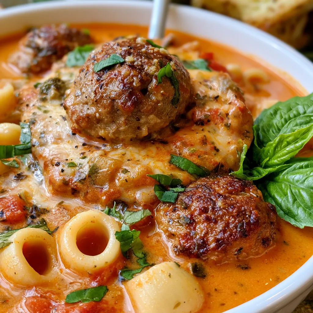 creamy italian meatball soup