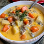 crock pot cheeseburger soup