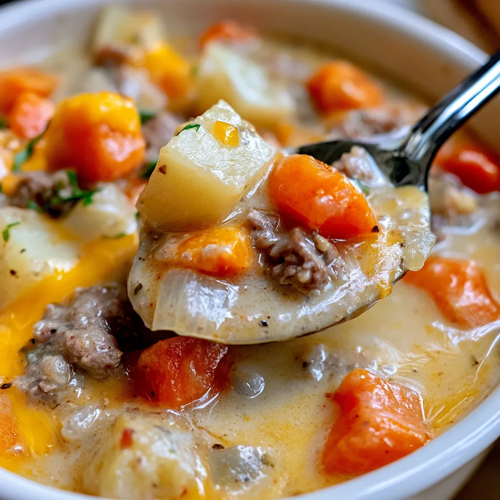 crock pot cheeseburger soup