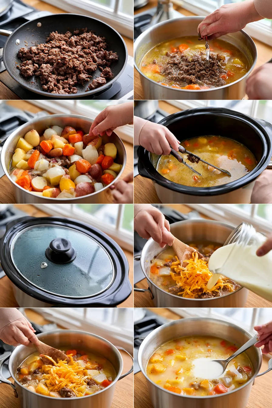 crock pot cheeseburger soup