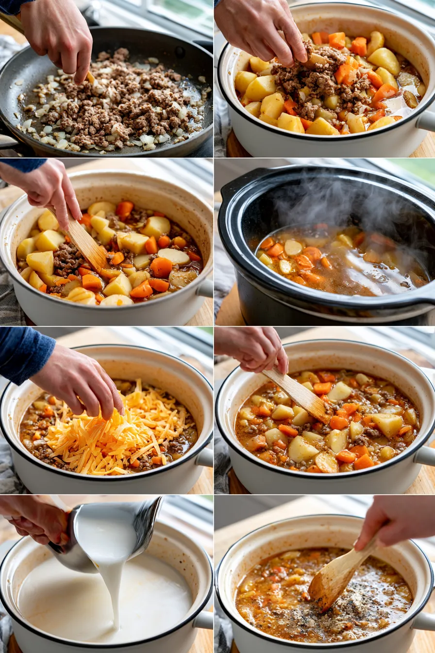 crock pot cheeseburger soup