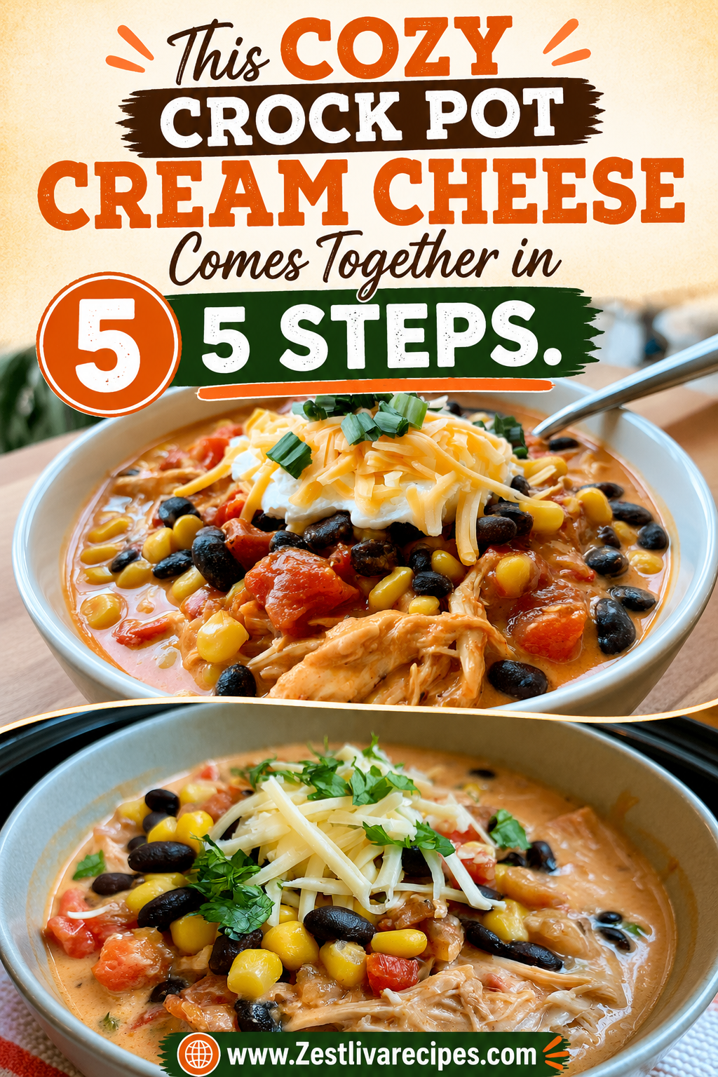 crock pot cream cheese chicken chili