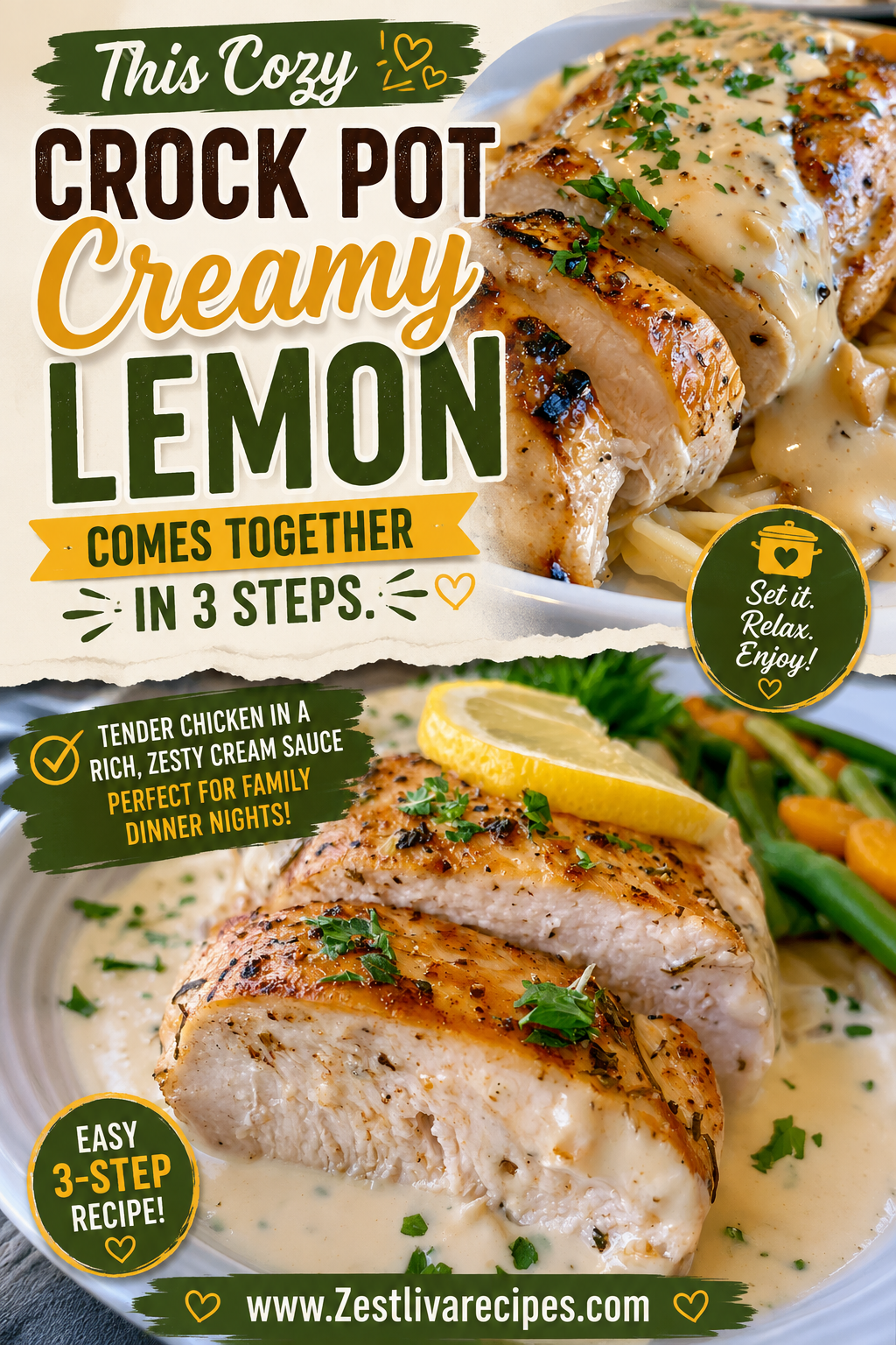 crock pot creamy lemon chicken breasts