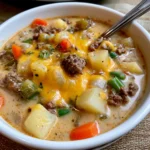 crock pot hamburger potato soup