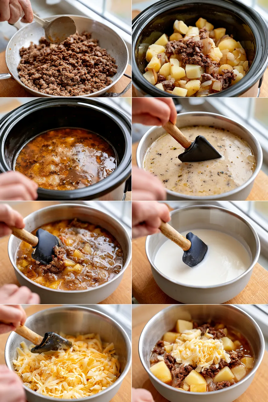 crock pot hamburger potato soup