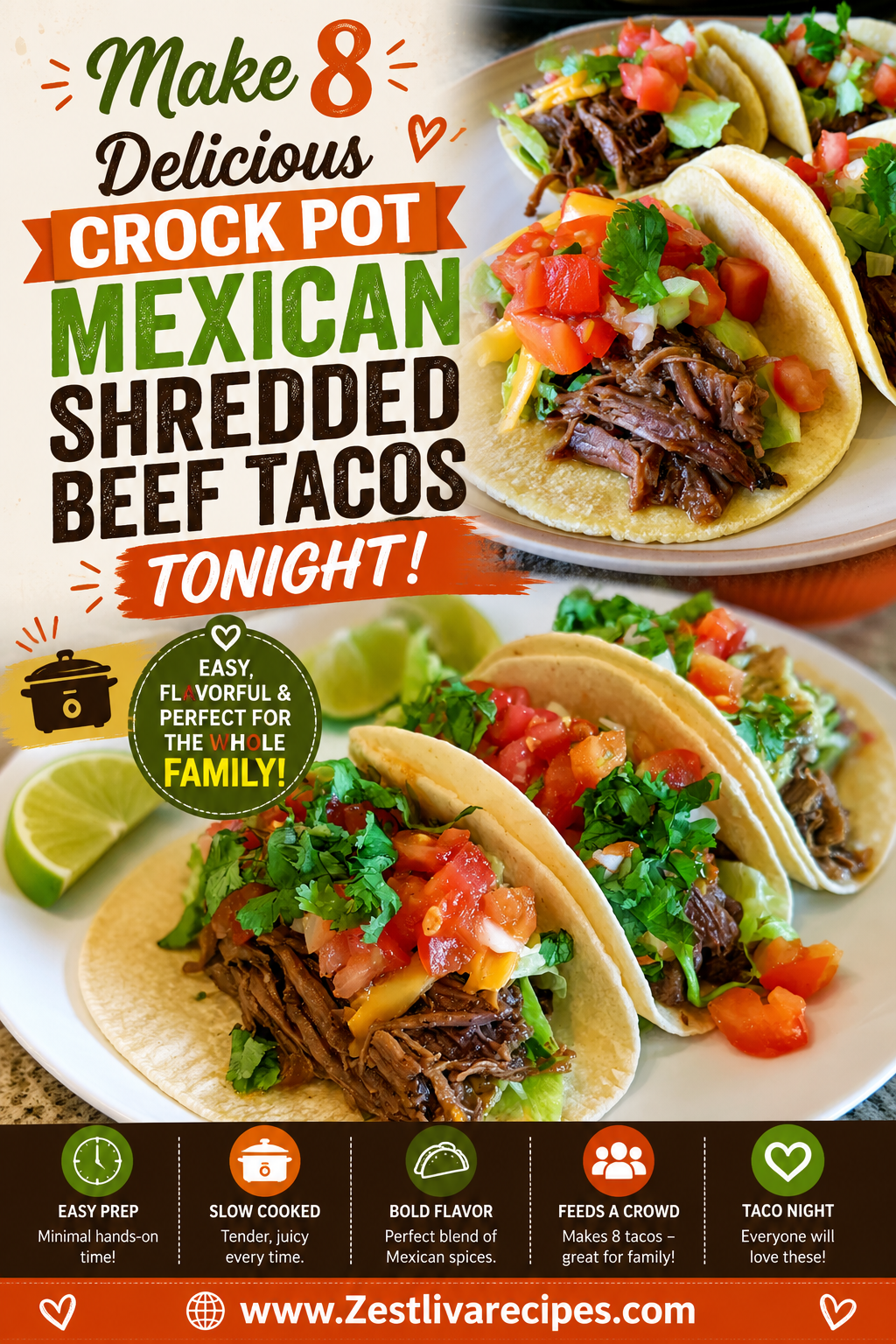 crock pot mexican shredded beef tacos