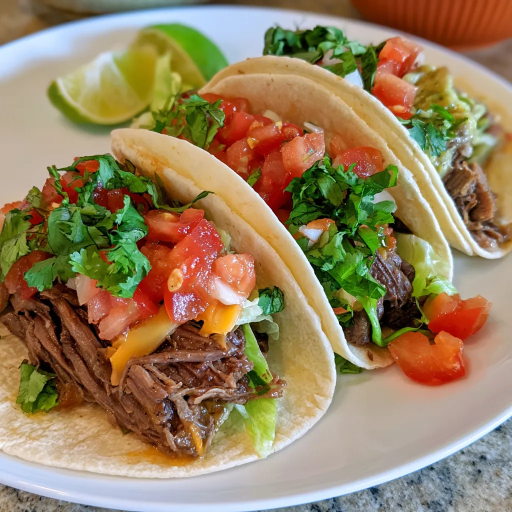crock pot mexican shredded beef tacos