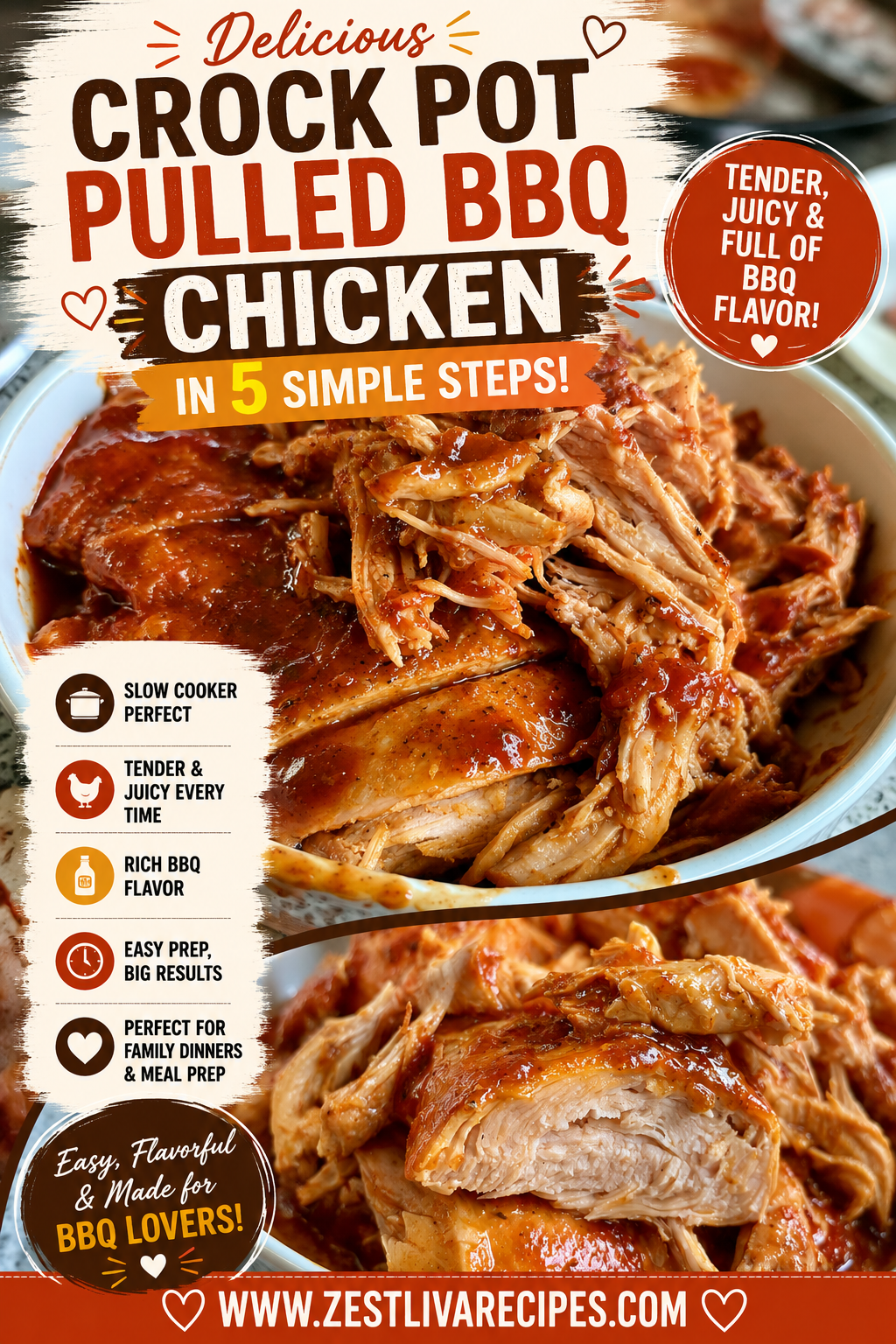 crock pot pulled bbq chicken