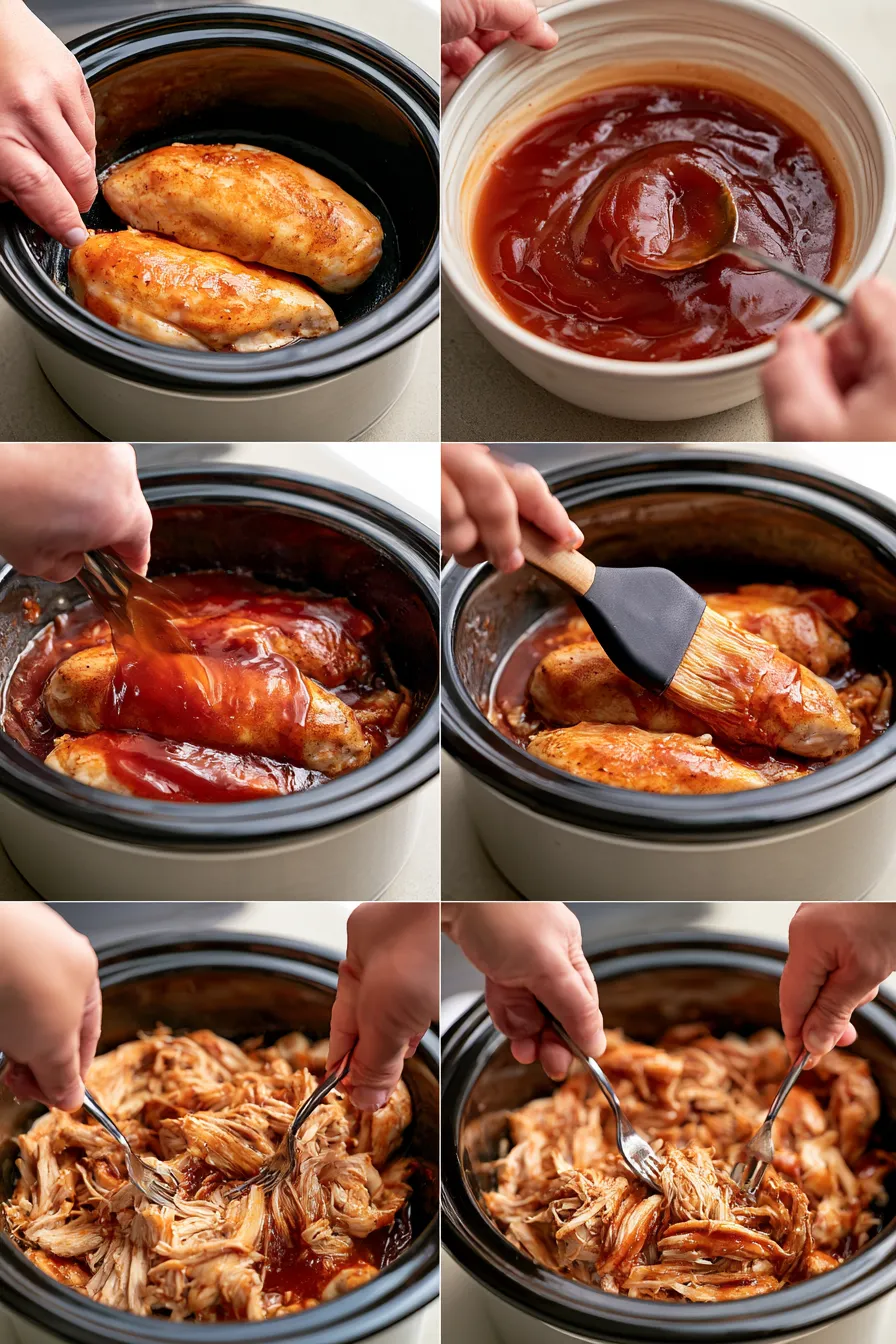 crock pot pulled bbq chicken
