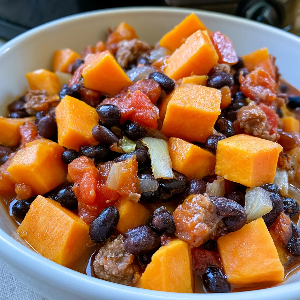 crock pot sweet potato bean chili