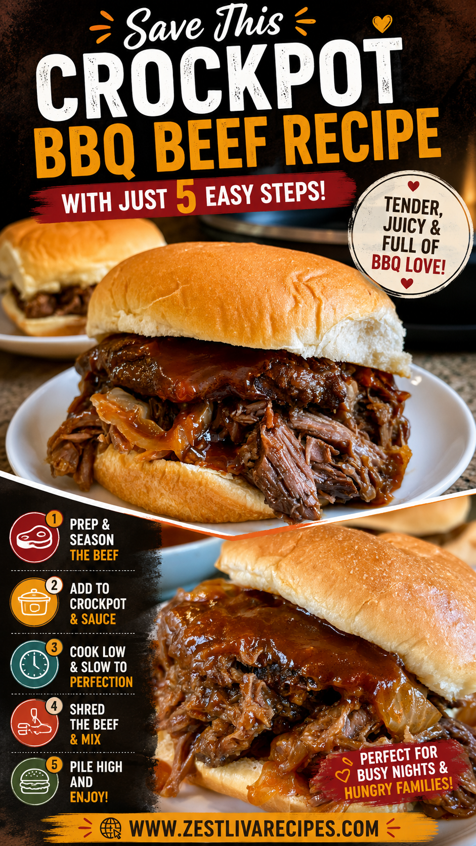 crockpot bbq beef sandwiches