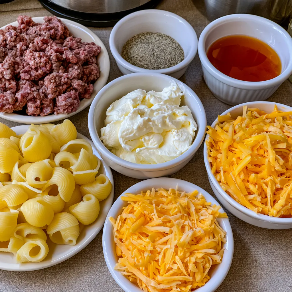 crockpot cheesy ranch beef pasta shells