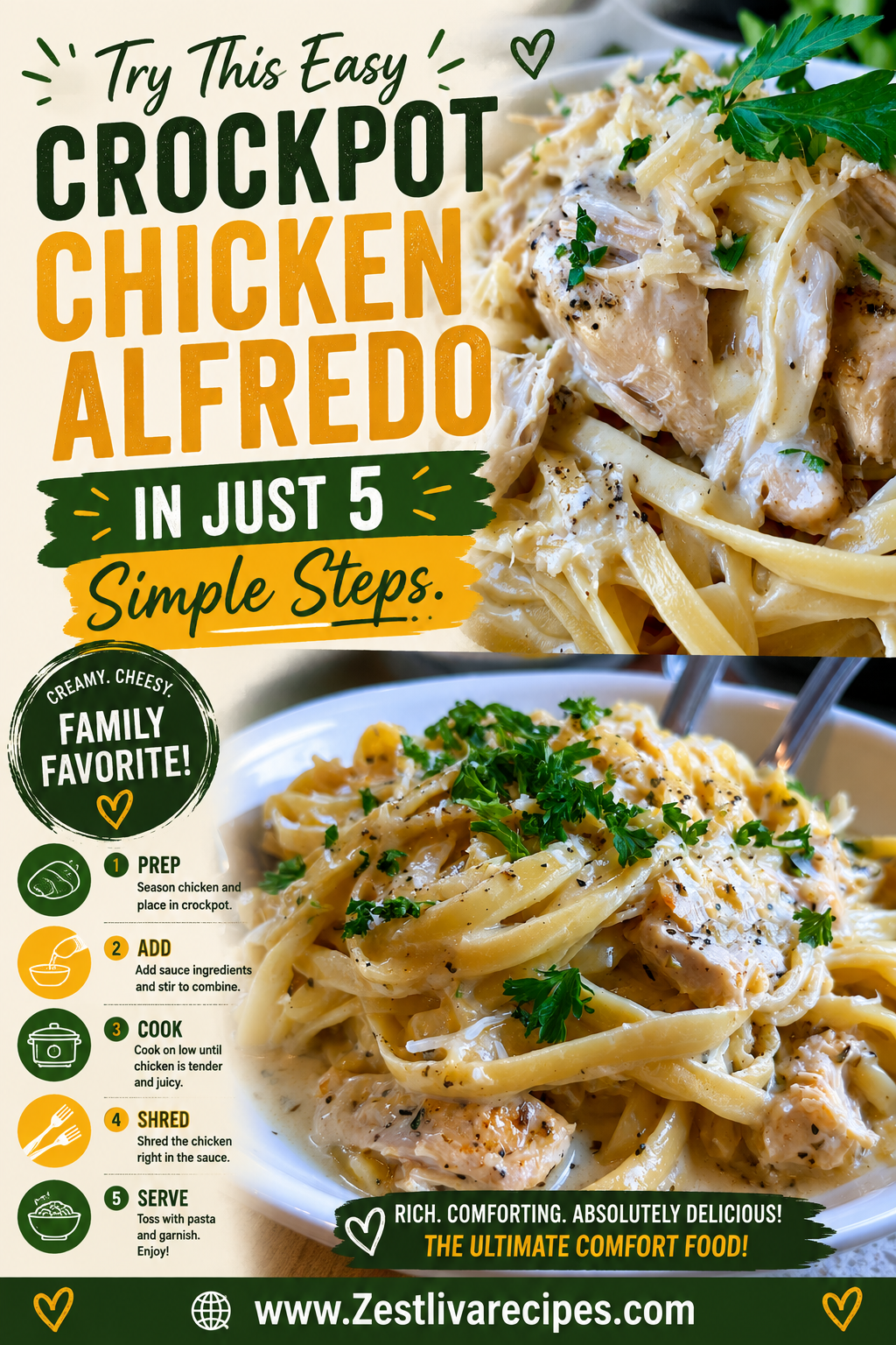crockpot chicken alfredo