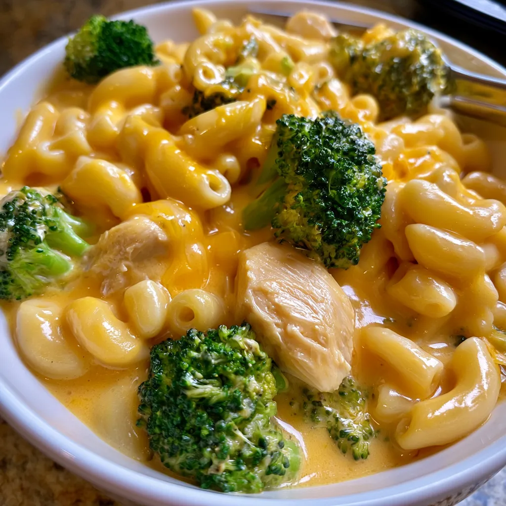 crockpot chicken broccoli mac and cheese