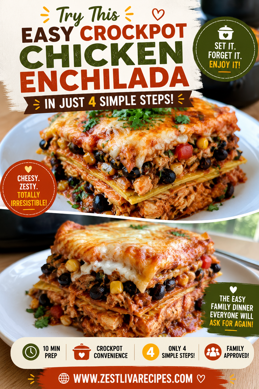 crockpot chicken enchilada casserole
