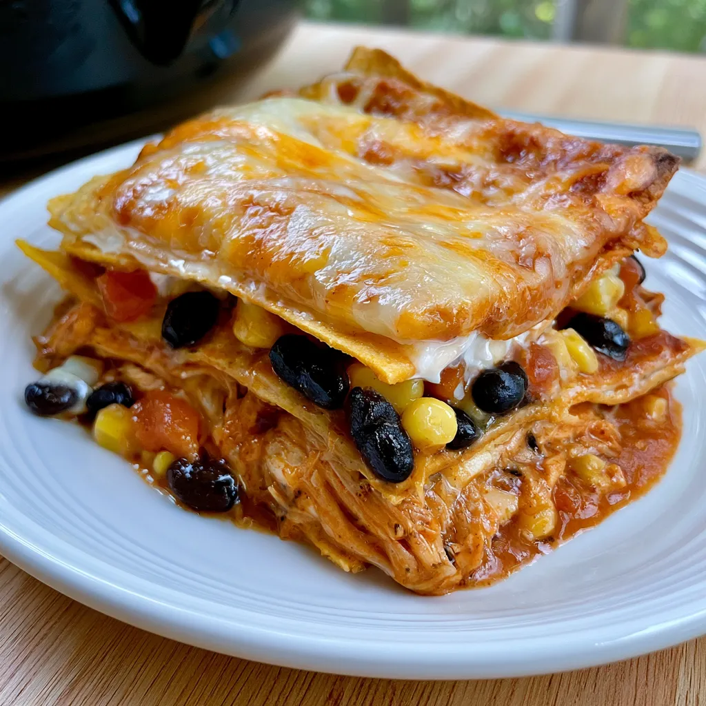 crockpot chicken enchilada casserole