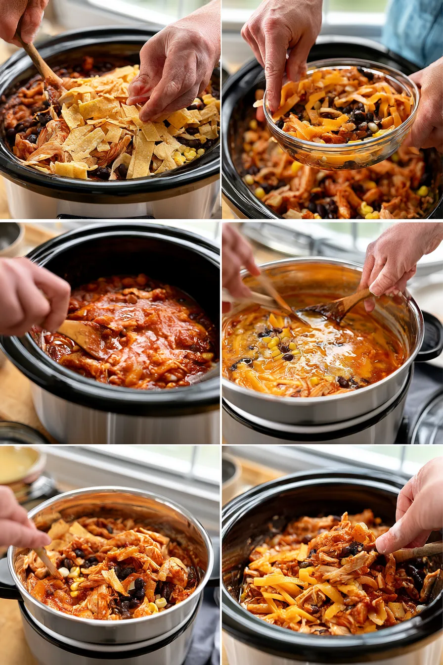 crockpot chicken enchilada casserole