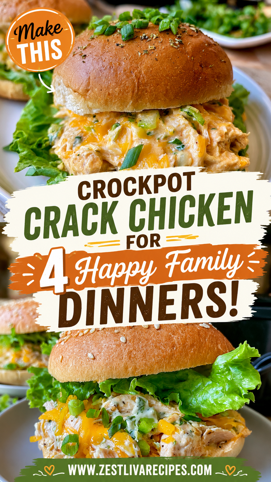 crockpot crack chicken sandwiches