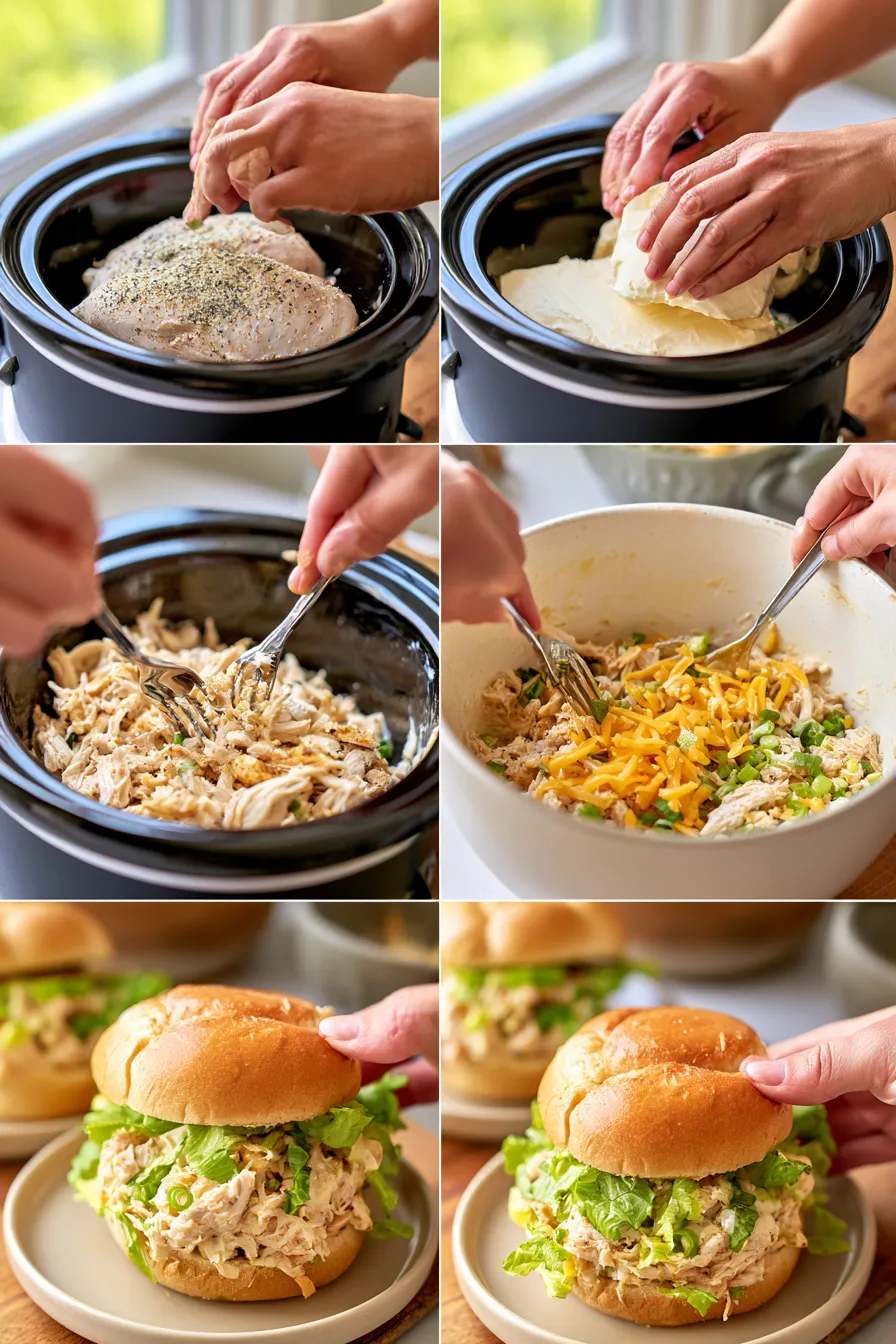 crockpot crack chicken sandwiches
