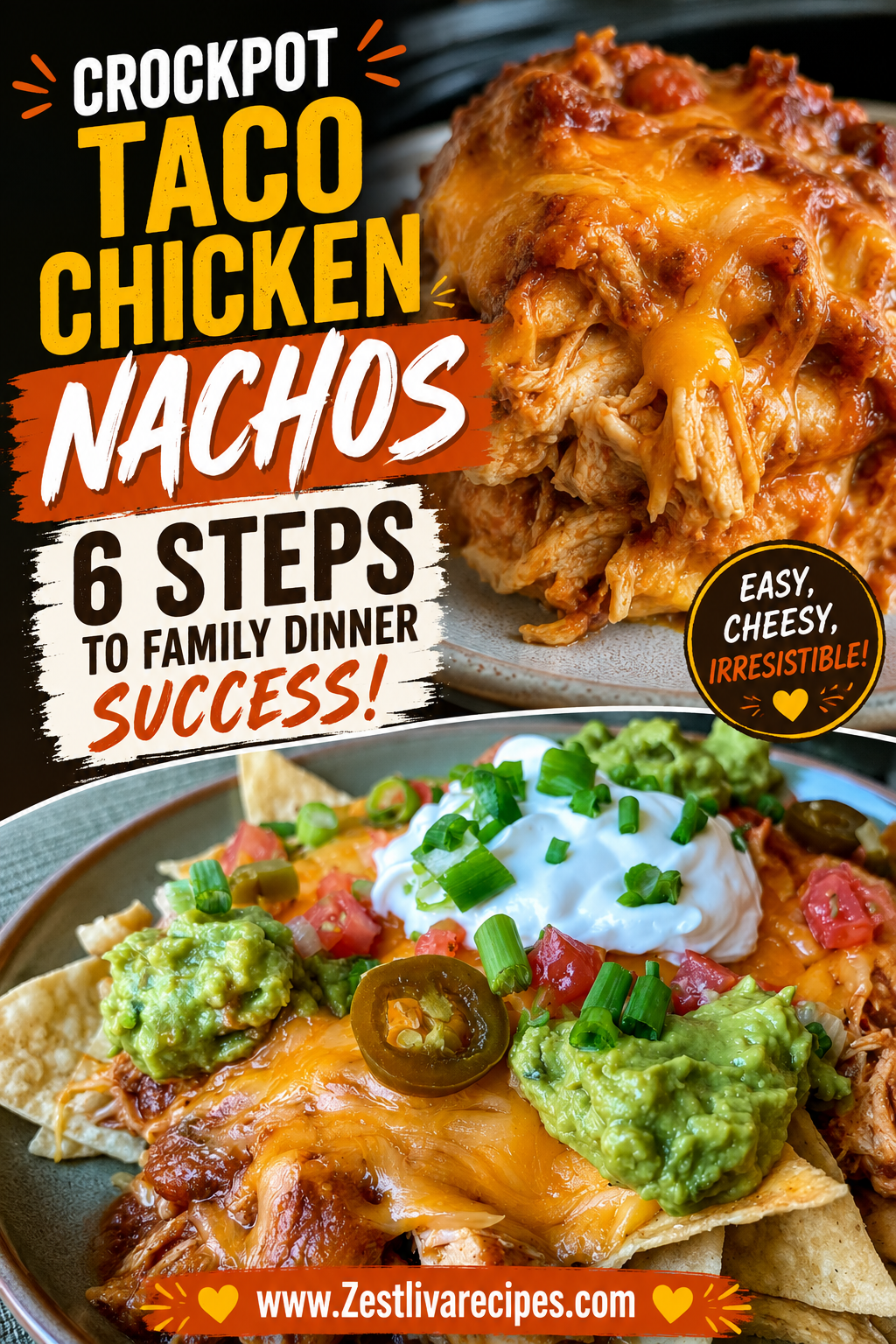 crockpot taco chicken nachos