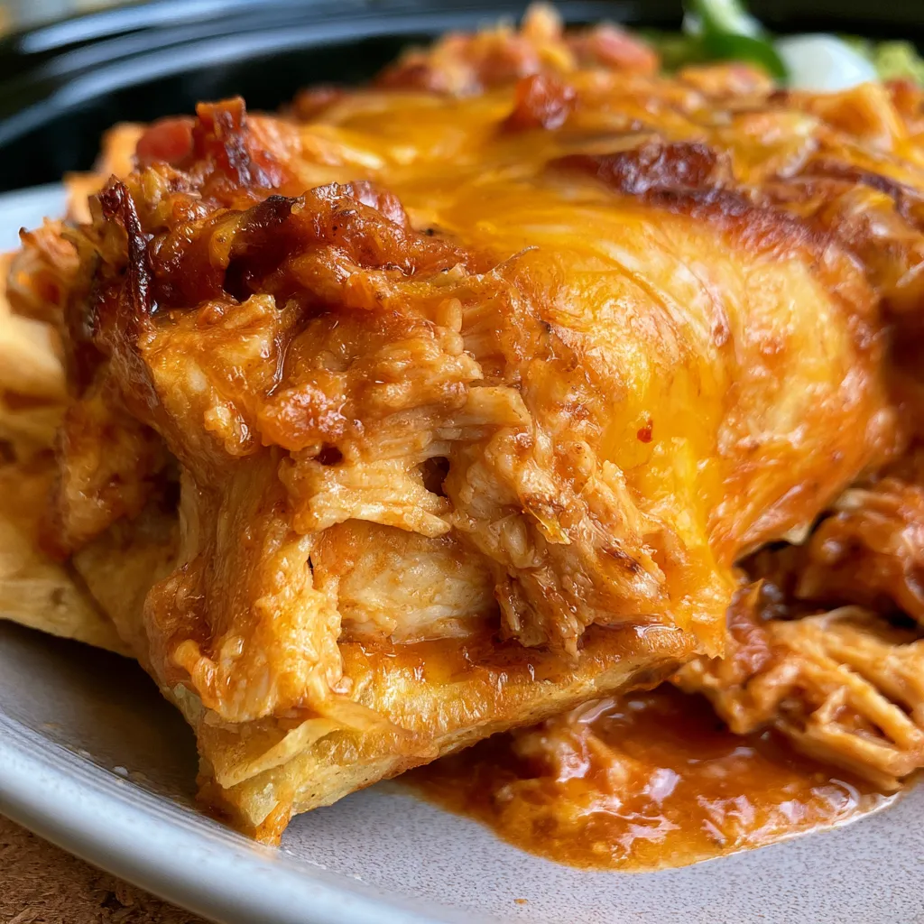 crockpot taco chicken nachos