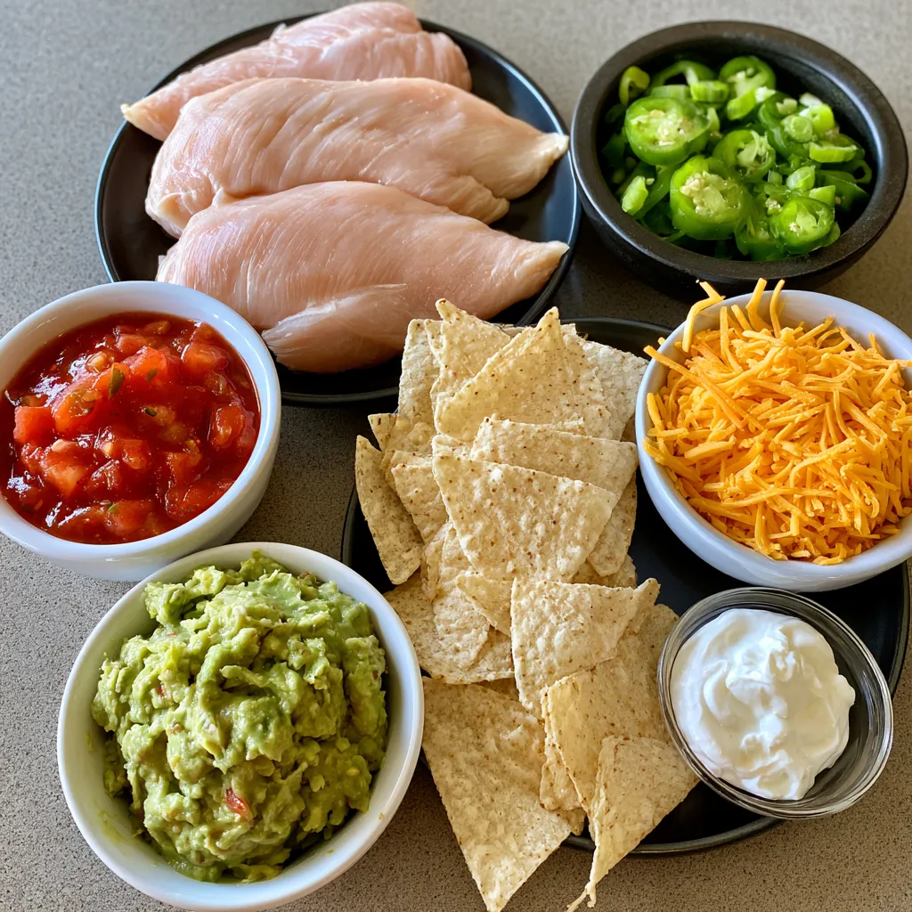 crockpot taco chicken nachos