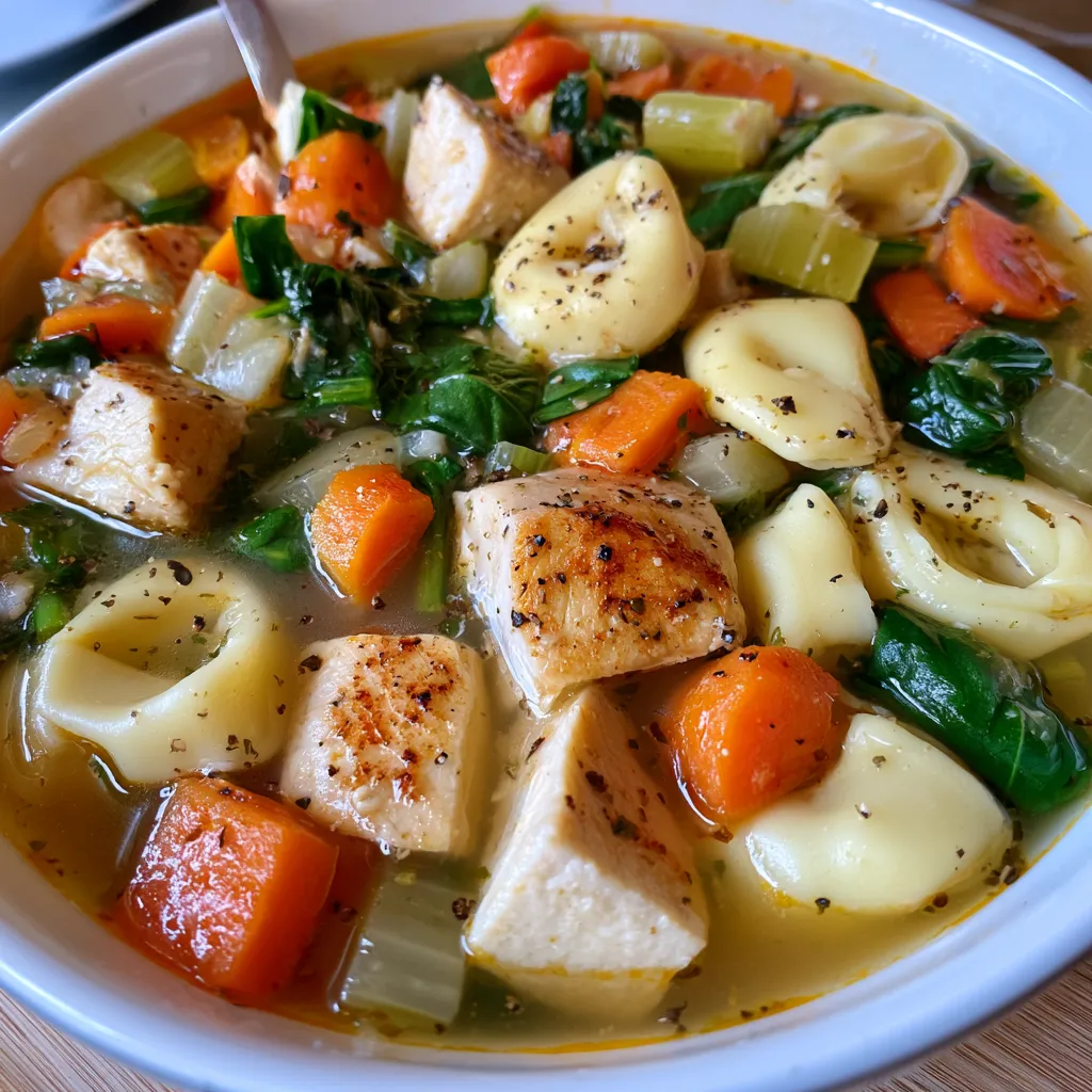 crockpot tortellini chicken soup