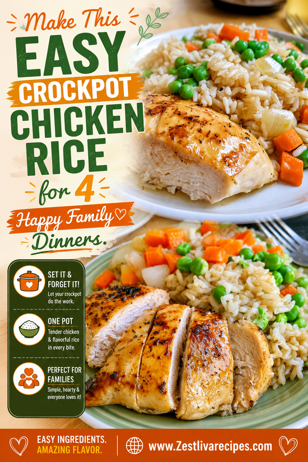 easy crockpot chicken and rice