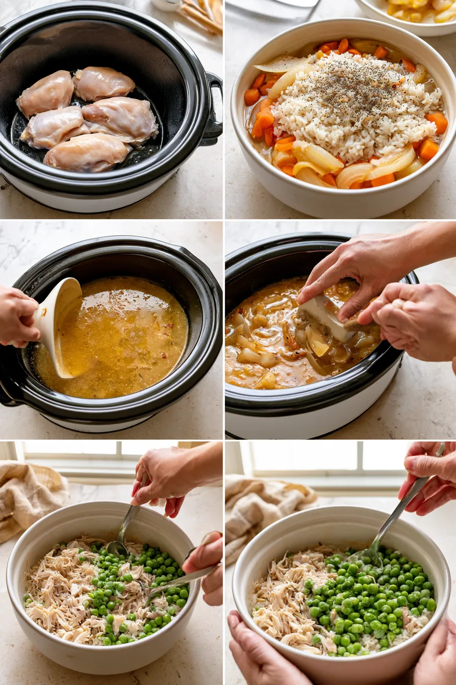 easy crockpot chicken and rice