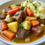 irish stew with mashed potatoes