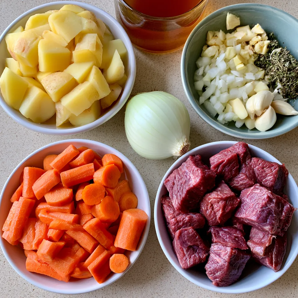 irish stew with mashed potatoes