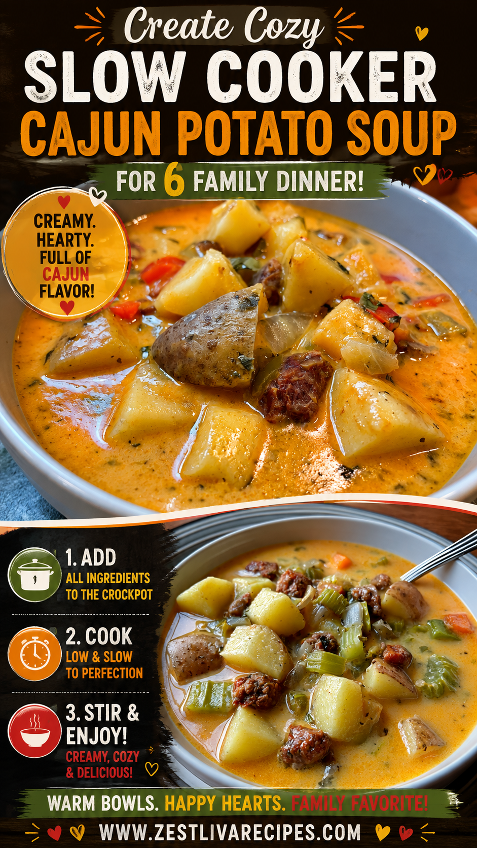 slow cooker cajun potato soup