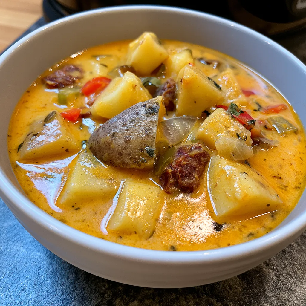 slow cooker cajun potato soup