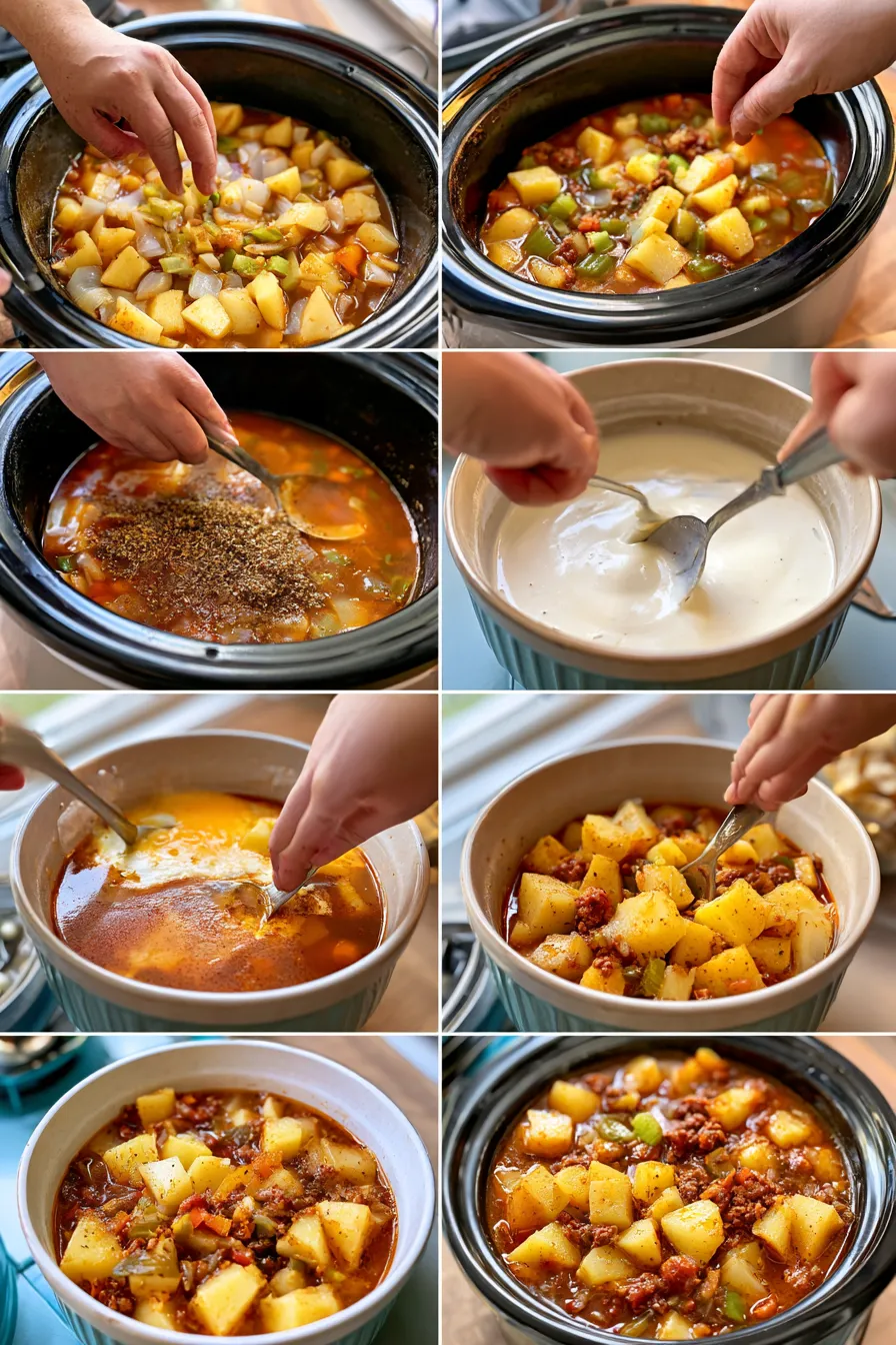 slow cooker cajun potato soup