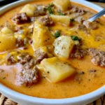 slow cooker cheeseburger soup