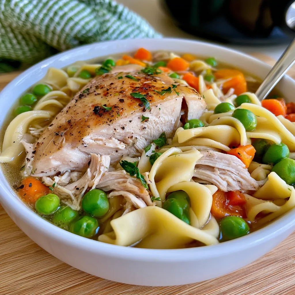 slow cooker chicken and noodles