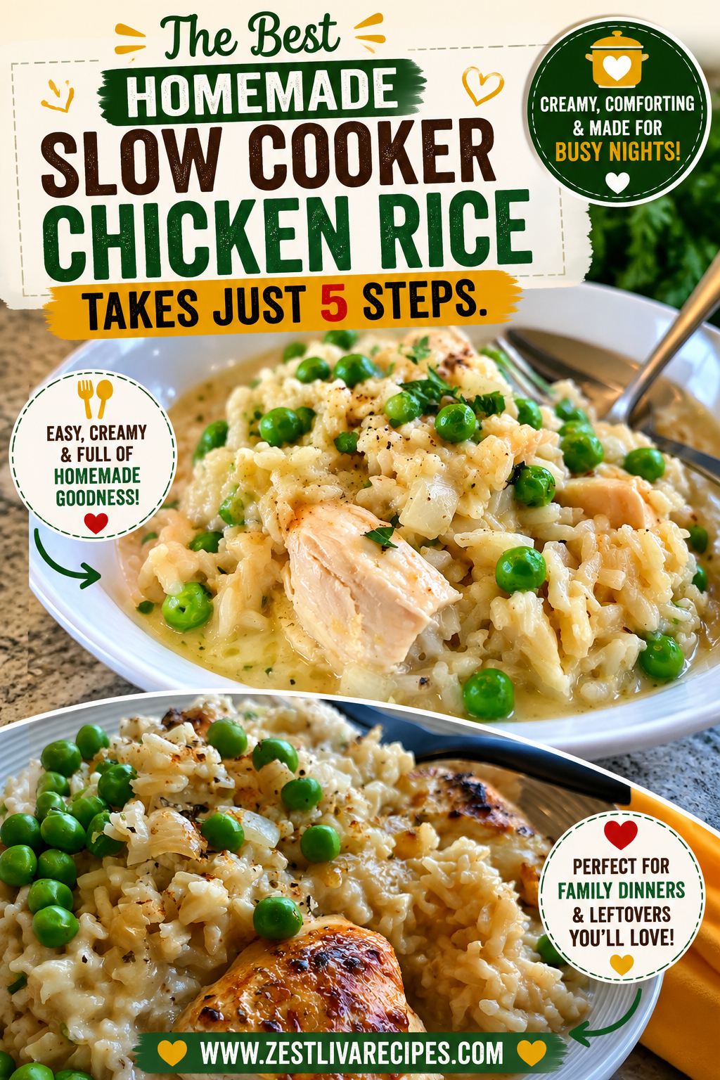 slow cooker chicken and rice