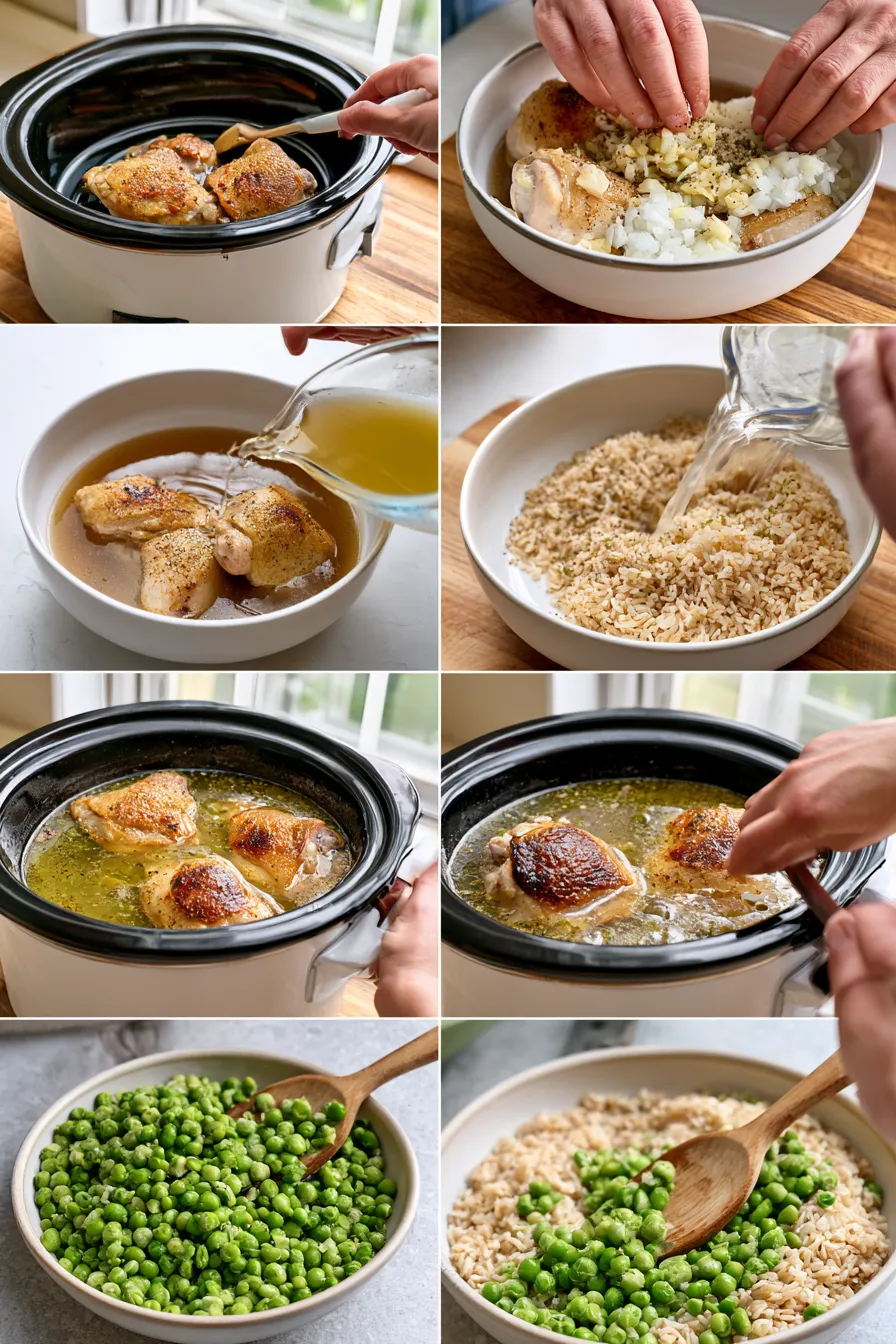 slow cooker chicken and rice