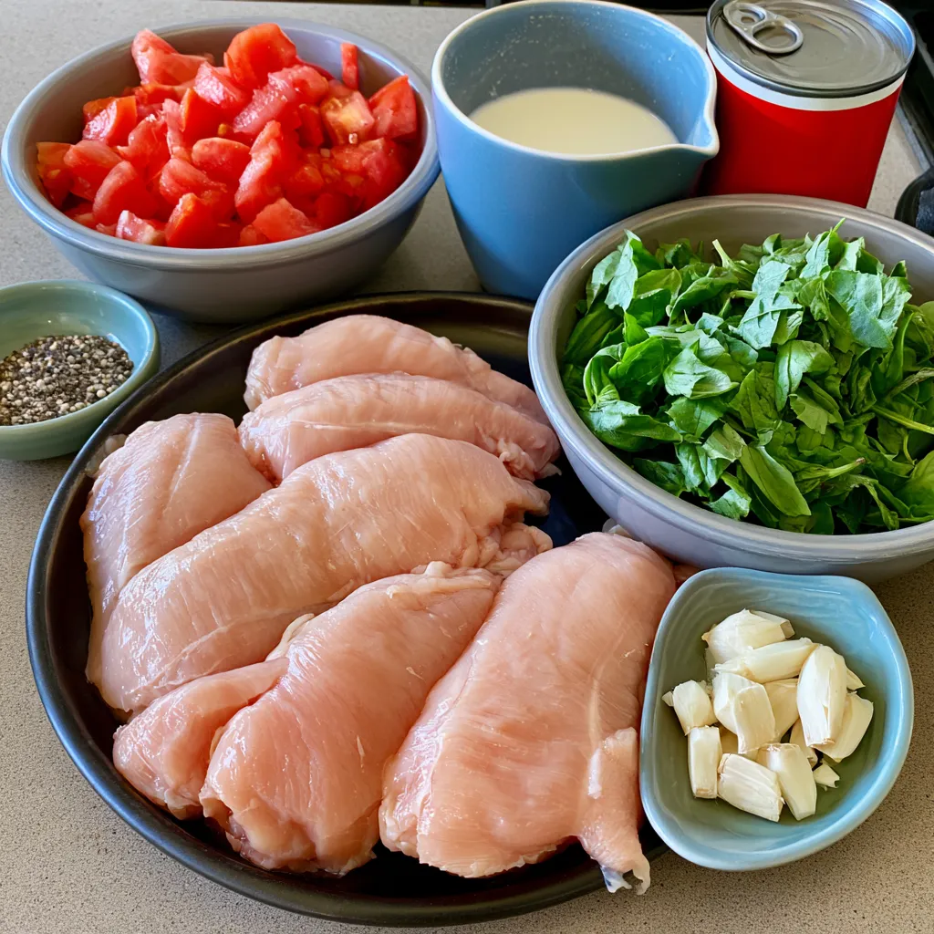 slow cooker creamy tomato basil chicken