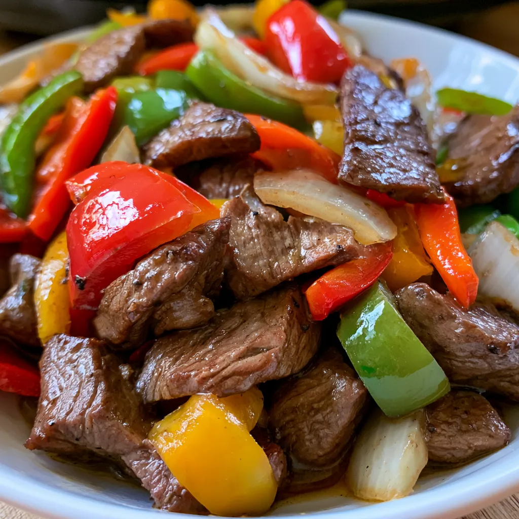 slow cooker pepper steak