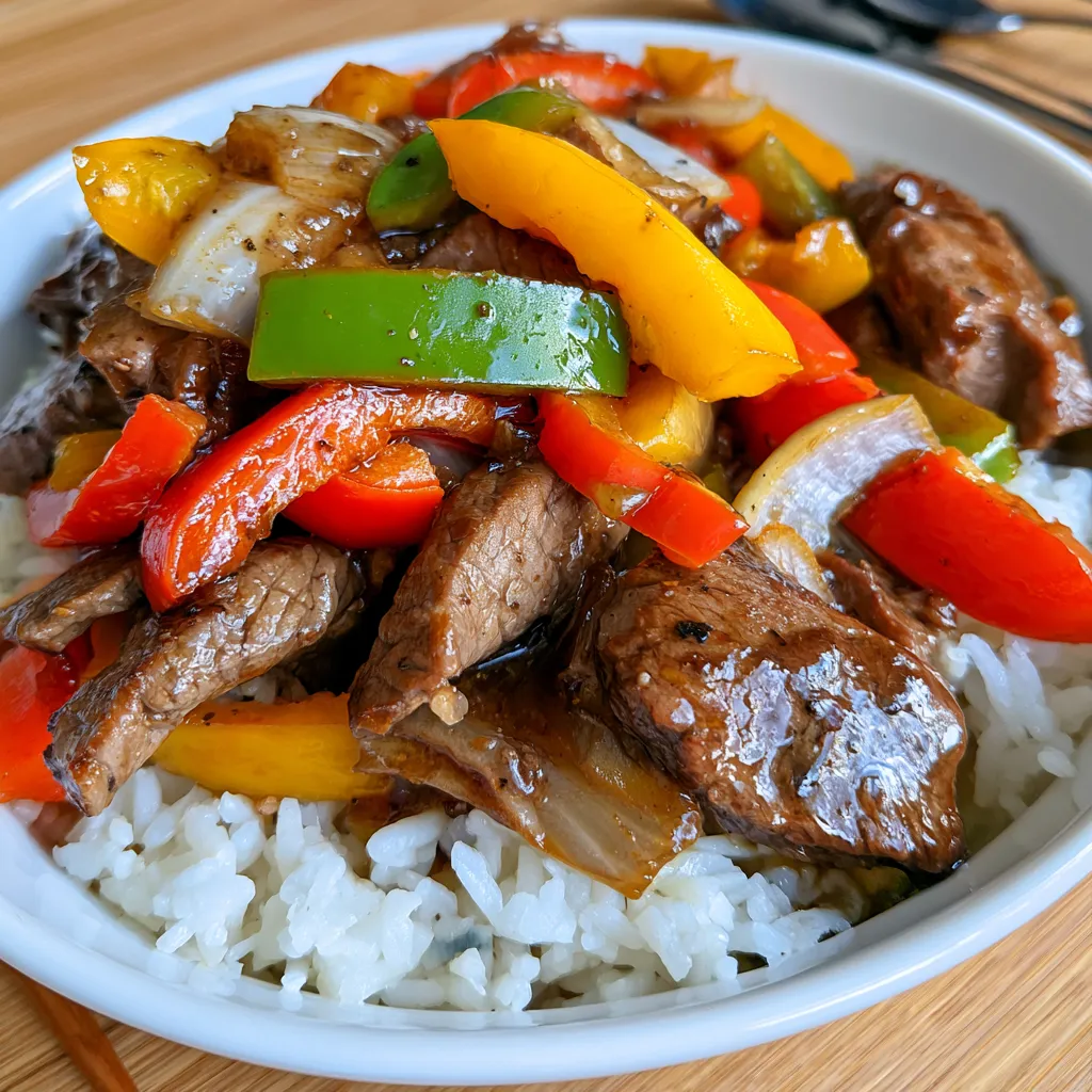 slow cooker pepper steak