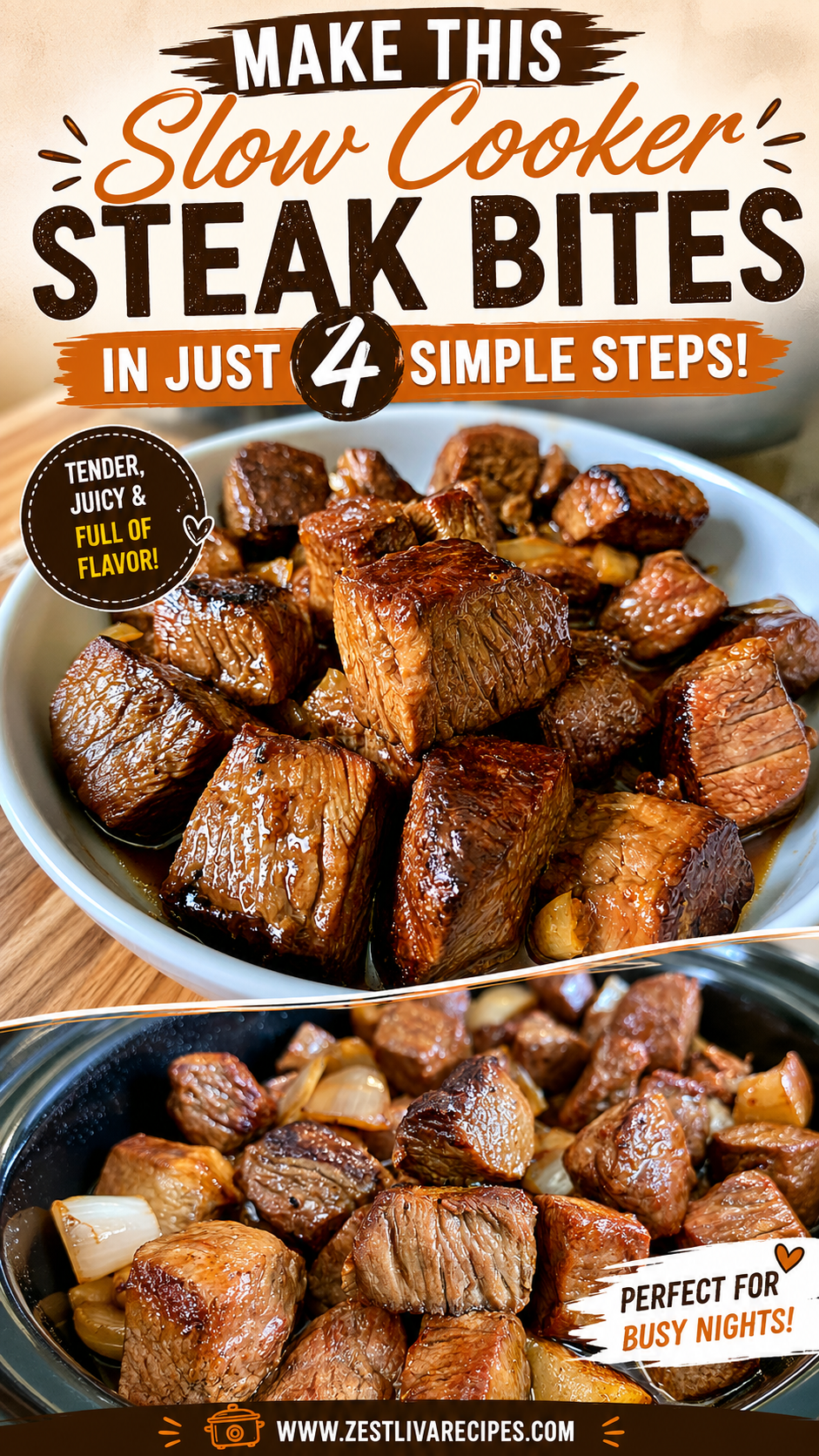 slow cooker steak bites