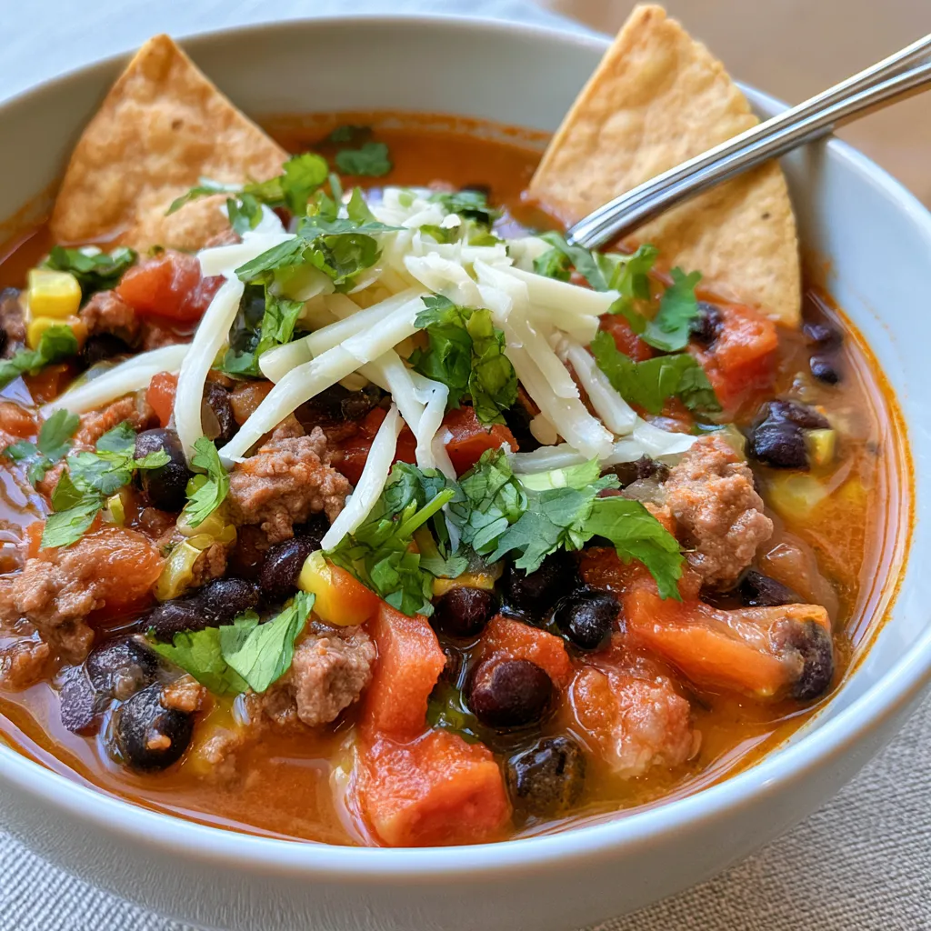 slow cooker taco soup