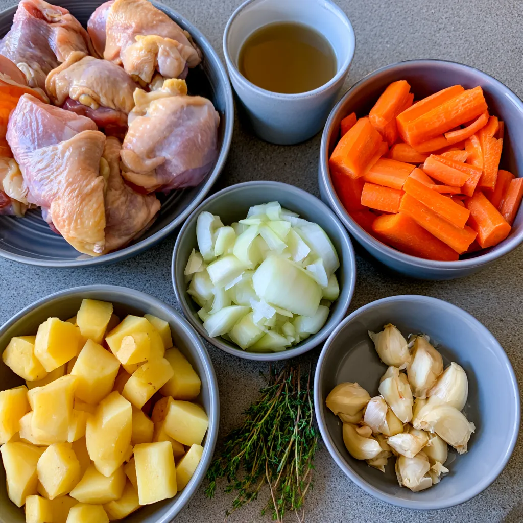 slow cooker white wine chicken stew