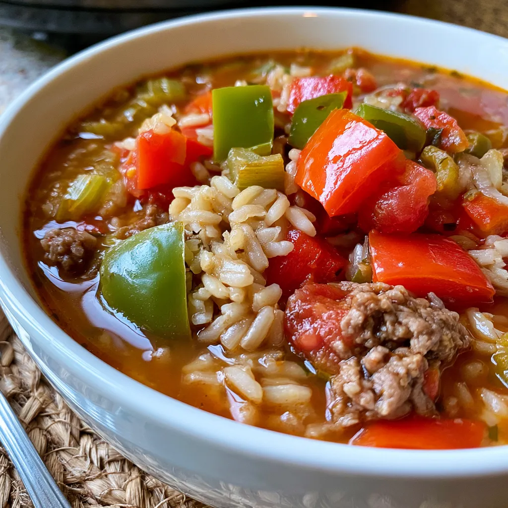 stuffed pepper soup crockpot