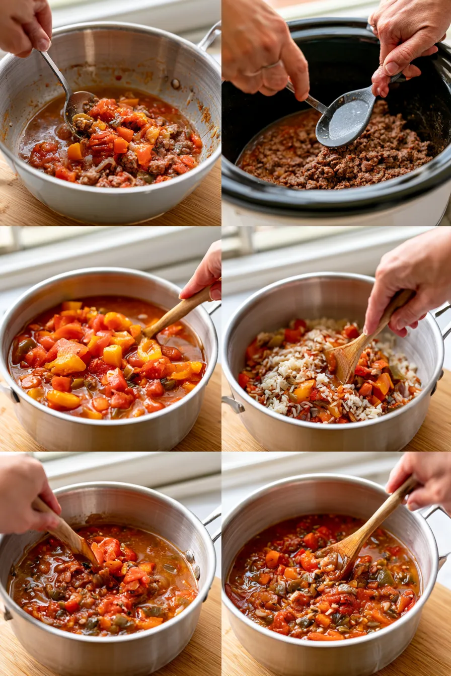 stuffed pepper soup crockpot